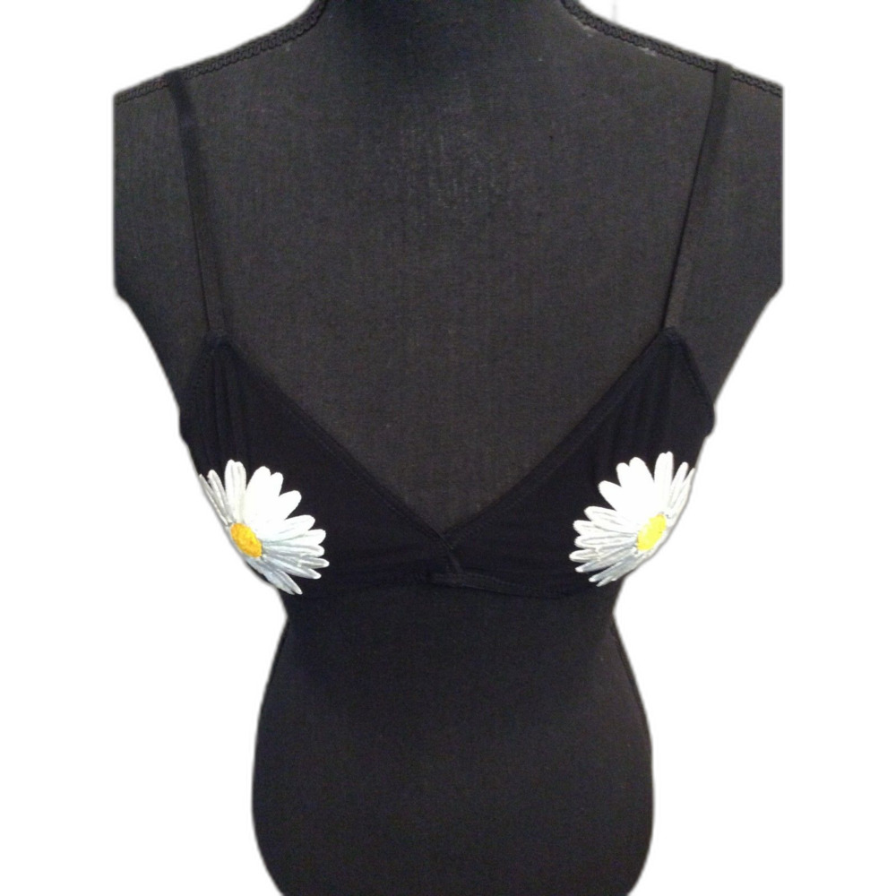 Out From Under Urban Outfitters Small Black Sheer Bra Daisy